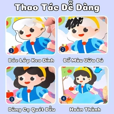Đồ chơi sáng tạo tranh cát tập tô màu - Nhận diện màu, hình vẽ, giảm còn 144.000đ 8