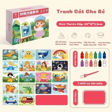 Đồ chơi sáng tạo tranh cát tập tô màu - Nhận diện màu, hình vẽ, giảm còn 144.000đ 9