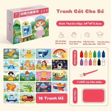 Đồ chơi sáng tạo tranh cát tập tô màu - Nhận diện màu, hình vẽ, giảm còn 144.000đ 10