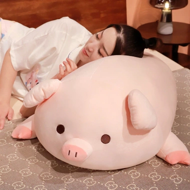Đồ chơi siêu mềm lợn lớn, gối ngủ Heo con búp bê Quà sinh nhật bé gái 245k