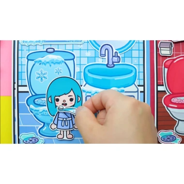 Đồ chơi Squishy Kuromi nhà búp bê giấy tocaboca Frozen-Fire - Giá 99.000đ
