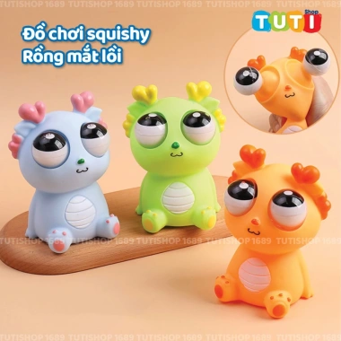 Đồ chơi Squishy rồng mắt lồi giảm stress - Bóp lòi mắt đàn hồi, giá chỉ 55.000 VND
