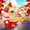 Đồ chơi Sư Tử Lân nhạc ánh sáng, bé tập bò, tránh vật cản, ABS an toàn