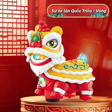 Đồ chơi Sư Tử Lân nhạc ánh sáng, bé tập bò, tránh vật cản, ABS an toàn 6