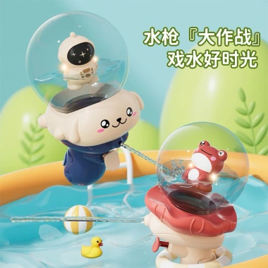 Đồ chơi súng phun nước phi hành gia phát sáng, cho bé – Mát lạnh, ánh sáng rực