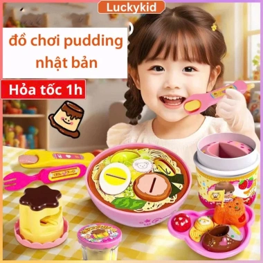 Đồ chơi thạch pudding nấu bánh dâu Tây, xóc đút ăn - Giá ưu đãi 18.999đ