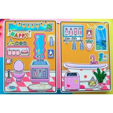 Đồ chơi thủ công giấy ép Barbie Miga House Quiet Book - Giá ưu đãi 84.000₫ 3