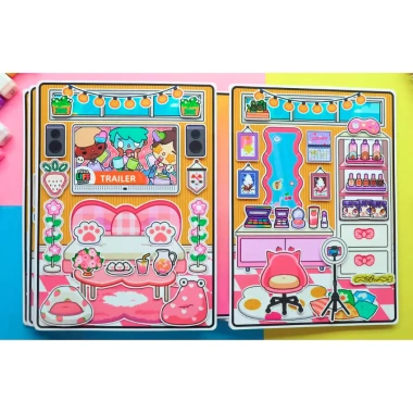 Đồ chơi thủ công giấy ép Barbie Miga House Quiet Book - Giá ưu đãi 84.000₫ 5