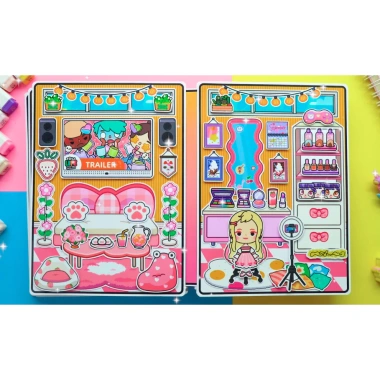 Đồ chơi thủ công giấy ép Barbie Miga House Quiet Book - Giá ưu đãi 84.000₫ 6