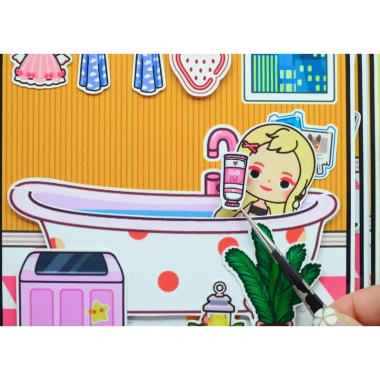 Đồ chơi thủ công giấy ép Barbie Miga House Quiet Book - Giá ưu đãi 84.000₫ 8