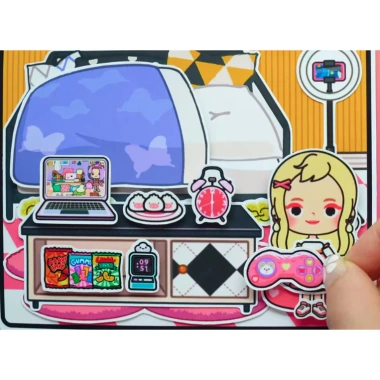 Đồ chơi thủ công giấy ép Barbie Miga House Quiet Book - Giá ưu đãi 84.000₫ 9