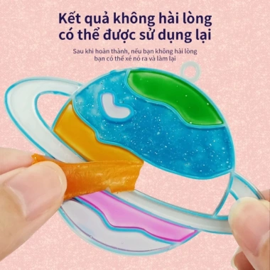 Đồ chơi thủ công tô màu - Bộ vẽ tranh gel nước tự làm, móc khóa cho bé, 50.000đ