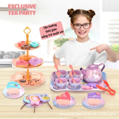 Đồ chơi tiệc Trà Bánh Ngựa Pony-Tea Set 48 chi tiết nhôm có khay, tháp bánh - Tiệm Nhà Sóc 239k 4 Đồ chơi tiệc Trà Bánh Ngựa Pony-Tea Set 48 chi tiết nhôm có khay, tháp bánh - Tiệm Nhà Sóc 239k 4