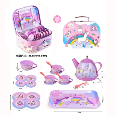 Đồ chơi tiệc Trà Bánh Ngựa Pony-Tea Set 48 chi tiết nhôm có khay, tháp bánh - Tiệm Nhà Sóc 239k