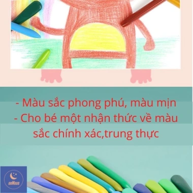 Đồ chơi tô màu CRAYON – Bút sáp hữu cơ an toàn, thân thiện bé, tập tô – 42.000₫ 9