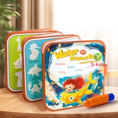 Đồ chơi tô màu nước ma thuật tự xóa 2 in 1 kèm bóc dán đa chủ đề cho bé giá 89.000đ