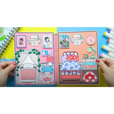 Đồ chơi Toca Life World Quiet Book 30 Ngôi nhà búp bê giấy Nari vs Rita - Giá ưu đãi 140.000 2