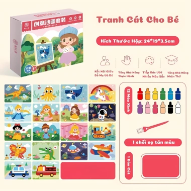 Đồ chơi tranh cát trẻ tập tô màu đa màu, dễ thương, kích thích sáng tạo – Giá ưu đãi 144k 7