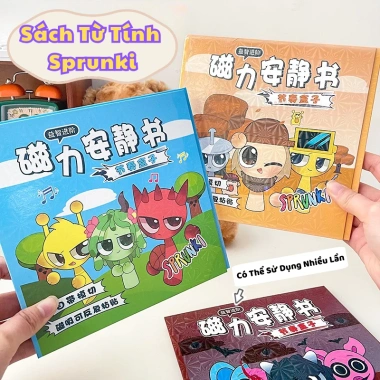 Đồ chơi tranh dán nam châm Sprunki cỡ lớn cho bé, sticker và sách dán nhân vật hoạt hình, giá ưu đãi 34.999