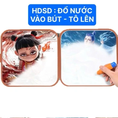 Đồ chơi tranh tô màu nước ma thuật, học liệu bóc dán, bộ vẽ nhiều chủ đề cho bé 68.000₫