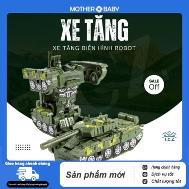 Đồ chơi trẻ em xe tăng robot tự động, chạy bánh đà, bọc thép - Giá 90.199₫