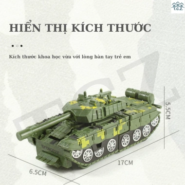 Đồ chơi trẻ em xe tăng robot tự động, chạy bánh đà, bọc thép - Giá 90.199₫