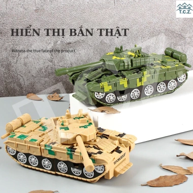 Đồ chơi trẻ em xe tăng robot tự động, chạy bánh đà, bọc thép - Giá 90.199₫