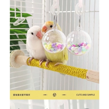 Đồ chơi vẹt bóng treo không cắn phá lồng - TPE an toàn, mài mỏ giảm chán cho lovebird, giảm 20% 4