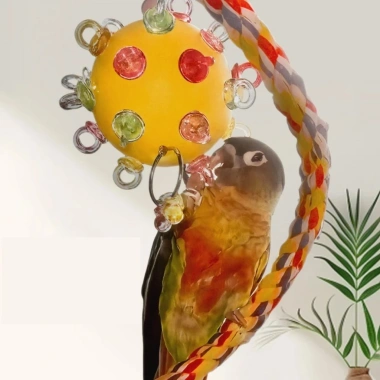 Đồ chơi vẹt chống chán quả cầu không gian mài mỏ chuẩn thực phẩm - vẹt xanh cockatiel macaw - giảm còn 206.478₫ 2