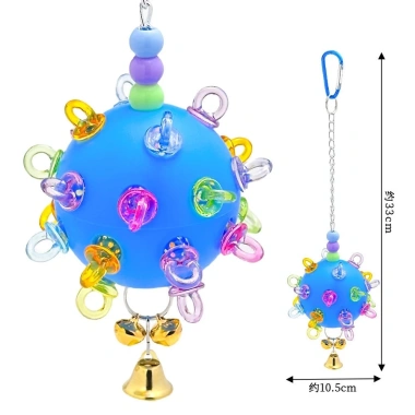 Đồ chơi vẹt chống chán quả cầu không gian mài mỏ chuẩn thực phẩm - vẹt xanh cockatiel macaw - giảm còn 206.478₫ 9