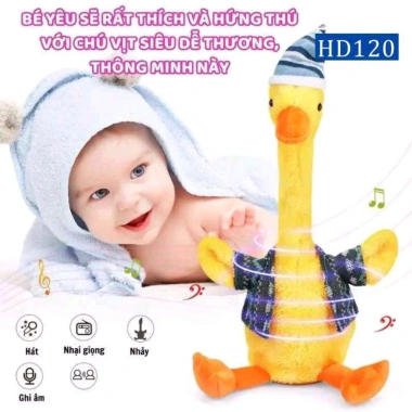 Đồ chơi vịt nhại giọng thú vị - Tiếng cười hài hước, giảm giá 115k, giải trí bé