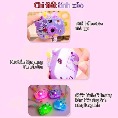 Đồ chơi vòng cổ máy ảnh chiếu hình cho bé, tặng vòng tay, giảm còn 45k, phát triển sáng tạo 4