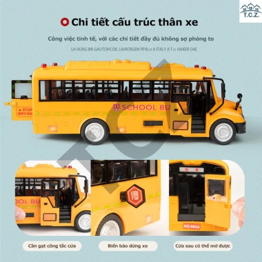 Đồ chơi xe Bus cho bé - Phát nhạc, đèn mở cửa, chạy đà, giá ưu đãi 99.500đ