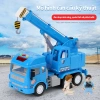 Đồ chơi xe cần cẩu bánh đà xoay 360 độ, xe công trình, bồn có đèn nhạc, giảm giá 174.199₫ 2