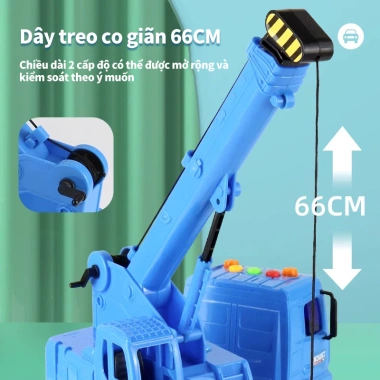 Đồ chơi xe cần cẩu bánh đà xoay 360 độ, xe công trình, bồn có đèn nhạc, giảm giá 174.199₫