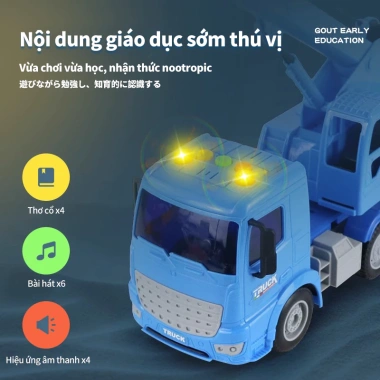 Đồ chơi xe cần cẩu bánh đà xoay 360 độ, xe công trình, bồn có đèn nhạc, giảm giá 174.199₫ 9 Đồ chơi xe cần cẩu bánh đà xoay 360 độ, xe công trình, bồn có đèn nhạc, giảm giá 174.199₫ 9