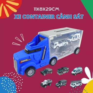 Đồ chơi xe tải 4in1: cảnh sát, cứu hỏa, kỹ thuật, quân sự - Giá chỉ 71.539₫