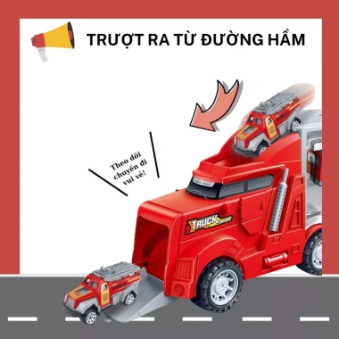 Đồ chơi xe tải 4in1: cảnh sát, cứu hỏa, kỹ thuật, quân sự - Giá chỉ 71.539₫