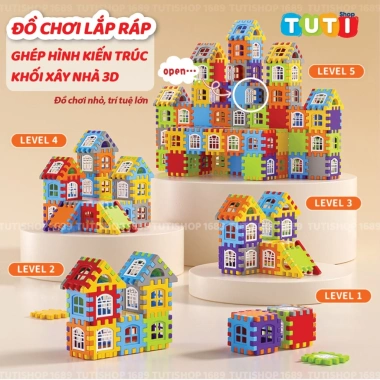 Đồ chơi xếp hình 3D sáng tạo - Khối xây dựng lắp ghép kiến trúc, giá 52.000đ giảm mạnh