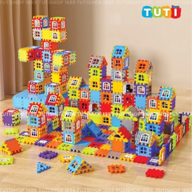 Đồ chơi xếp hình 3D sáng tạo - Khối xây dựng lắp ghép kiến trúc, giá 52.000đ giảm mạnh