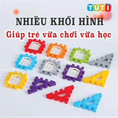 Đồ chơi xếp hình 3D sáng tạo - Khối xây dựng lắp ghép kiến trúc, giá 52.000đ giảm mạnh