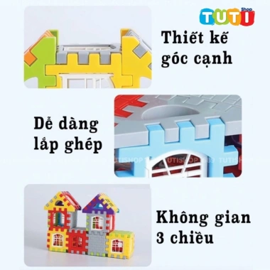 Đồ chơi xếp hình 3D sáng tạo - Khối xây dựng lắp ghép kiến trúc, giá 52.000đ giảm mạnh