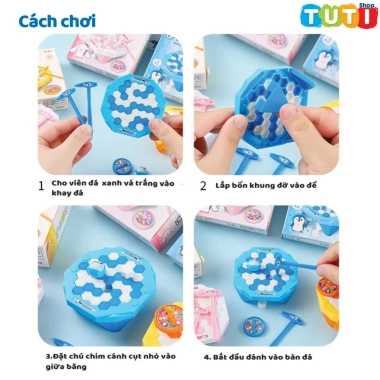 Đồ chơi xếp hình Chim Cánh Cụt Phá Băng - Đập tường, tháo lắp tương tác, giải trí 24.500 VND