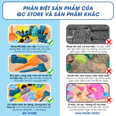 Đồ chơi xúc cát du lịch biển - Xây lâu đài cát, xô nước, bình tưới cho bé trai, gái QC Store 2