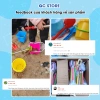 Đồ chơi xúc cát du lịch biển - Xây lâu đài cát, xô nước, bình tưới cho bé trai, gái QC Store 5