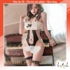 Đồ Cosplay Hầu Gái Nơ Cổ Bodysuit Buộc Dây Hông Sexy - Giá Ưu Đãi 119k