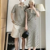 Đồ đôi mùa hè HAPPYLOVE G185 áo thun nam ngắn tay, váy nữ kẻ sọc - Giá ưu đãi 360.000₫ 7