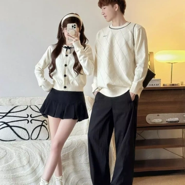 Đồ đôi nam nữ Hàn Quốc mùa thu đông dài tay màu be VIVA V260 - Giá chỉ 430.000 VND 2