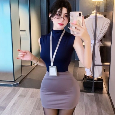Đồ Lót Cosplay Thư Ký Đồng Phục Hộp Đêm Top Váy Slim-Fit Mềm Mại Giá Ưu Đãi 140.400₫ 2