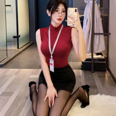 Đồ Lót Cosplay Thư Ký Đồng Phục Hộp Đêm Top Váy Slim-Fit Mềm Mại Giá Ưu Đãi 140.400₫ 4